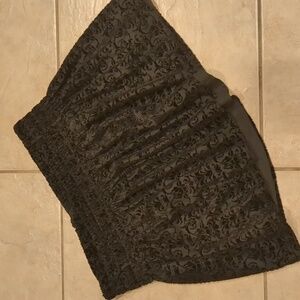 Kimchi Blue Black Velvet Embossed Mini Skirt Size Large